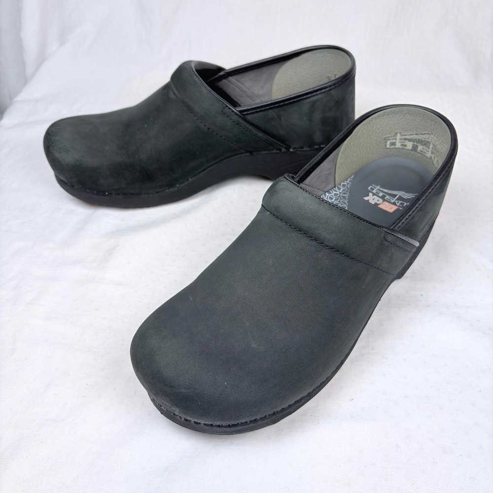 Dansko XP 2.0 Men Burnished Black Nubuck Clogs Slip On  Professional  44 10.5